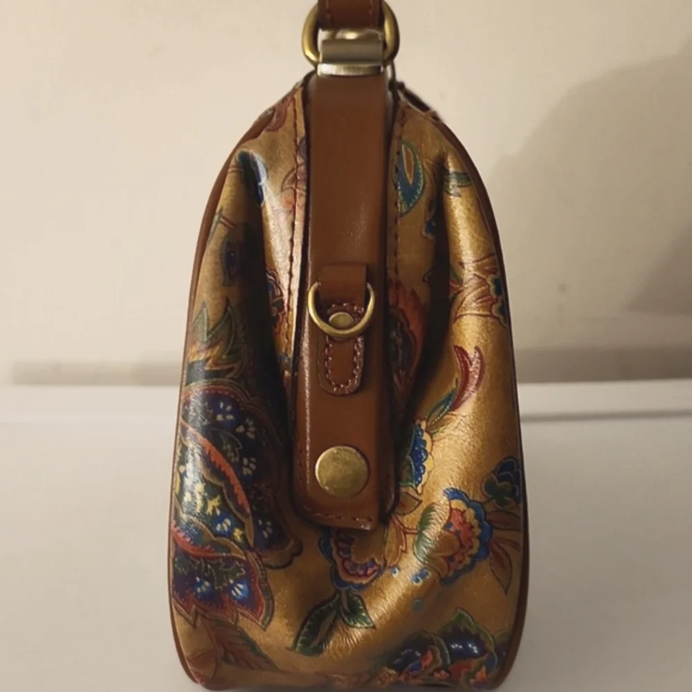 Patricia Nash Leather Satchel/Crossbody w/Free Wallet